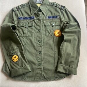 Miss Sixty Green Military Style Jacket with Patches